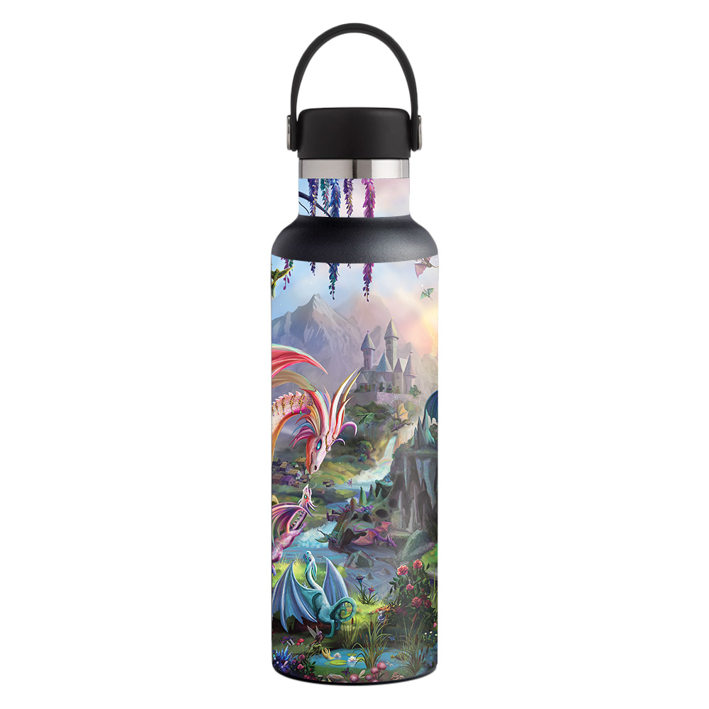 Picture of MightySkins HFST21-Dragon Paradise Skin for Hydro Flask 21 oz Standard Mouth - Dragon Paradise