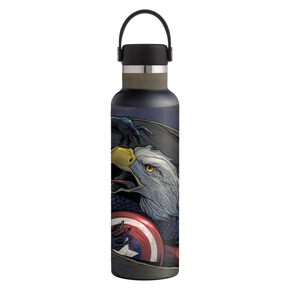 Picture of MightySkins HFST21-Eagle Bat Fight Skin for Hydro Flask 21 oz Standard Mouth - Eagle Bat Fight