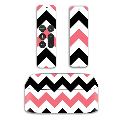 MightySkins APTV4-Black Pink Chevron