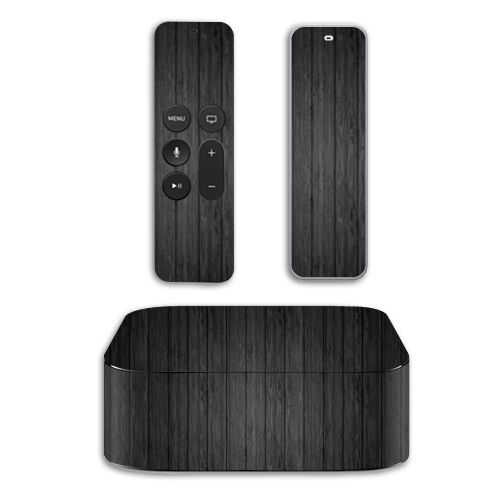 MightySkins APTV4-Black Wood