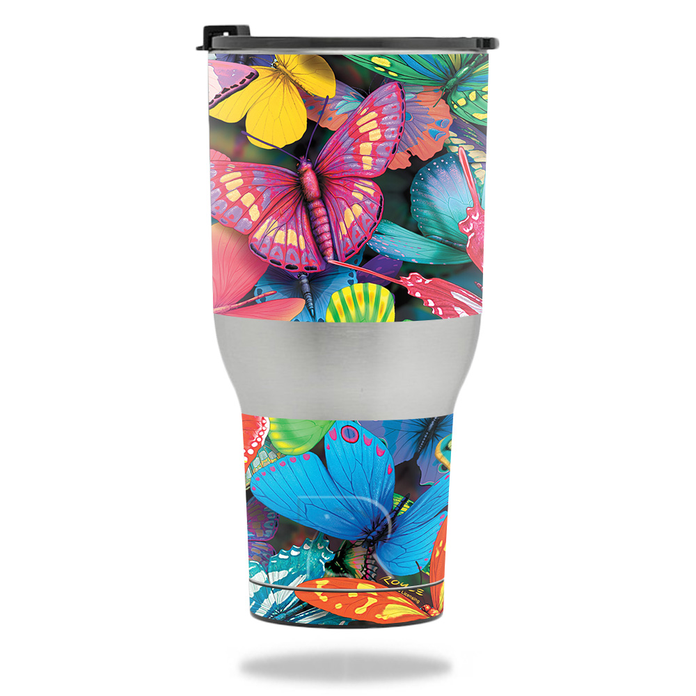 RTTUM4017-Butterfly Party Skin for Rtic Tumbler 40 oz 2017 - Butterfly Party -  MightySkins