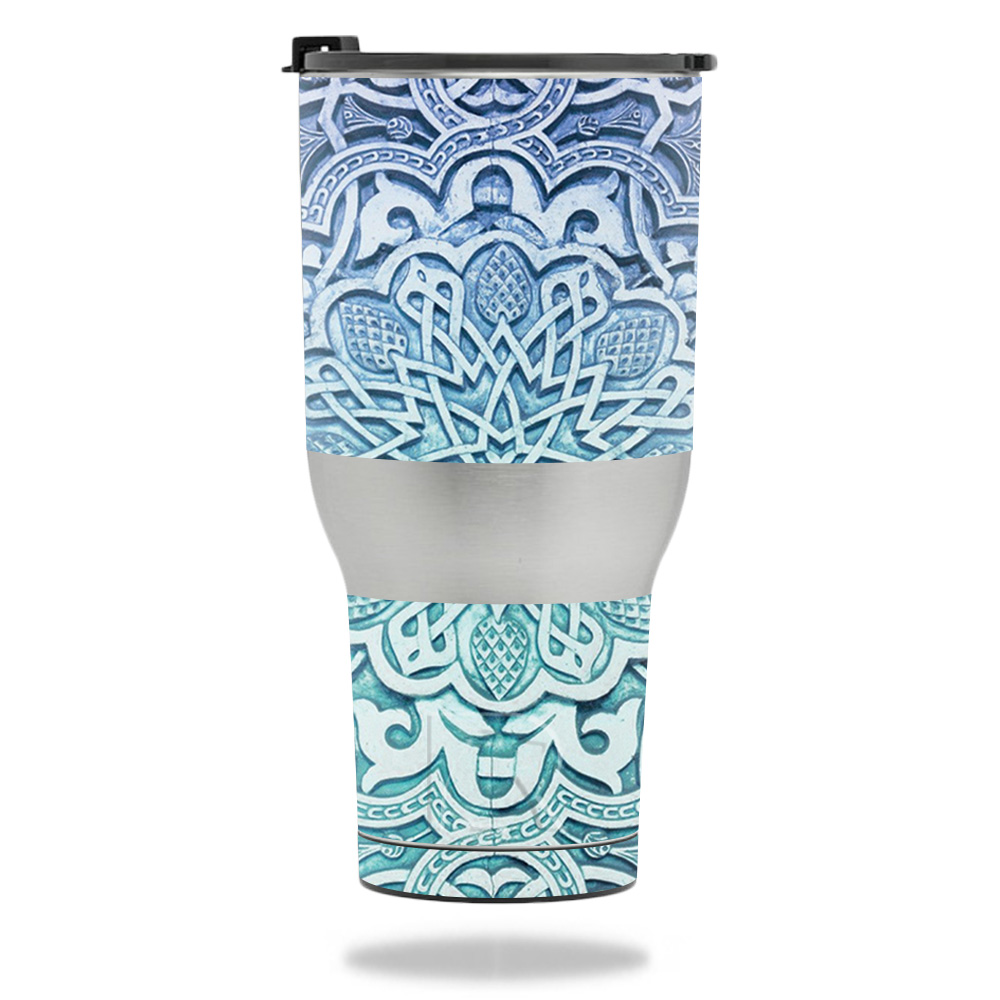 RTTUM4017-Carved Blue Skin for Rtic Tumbler 40 oz 2017 - Carved Blue -  MightySkins