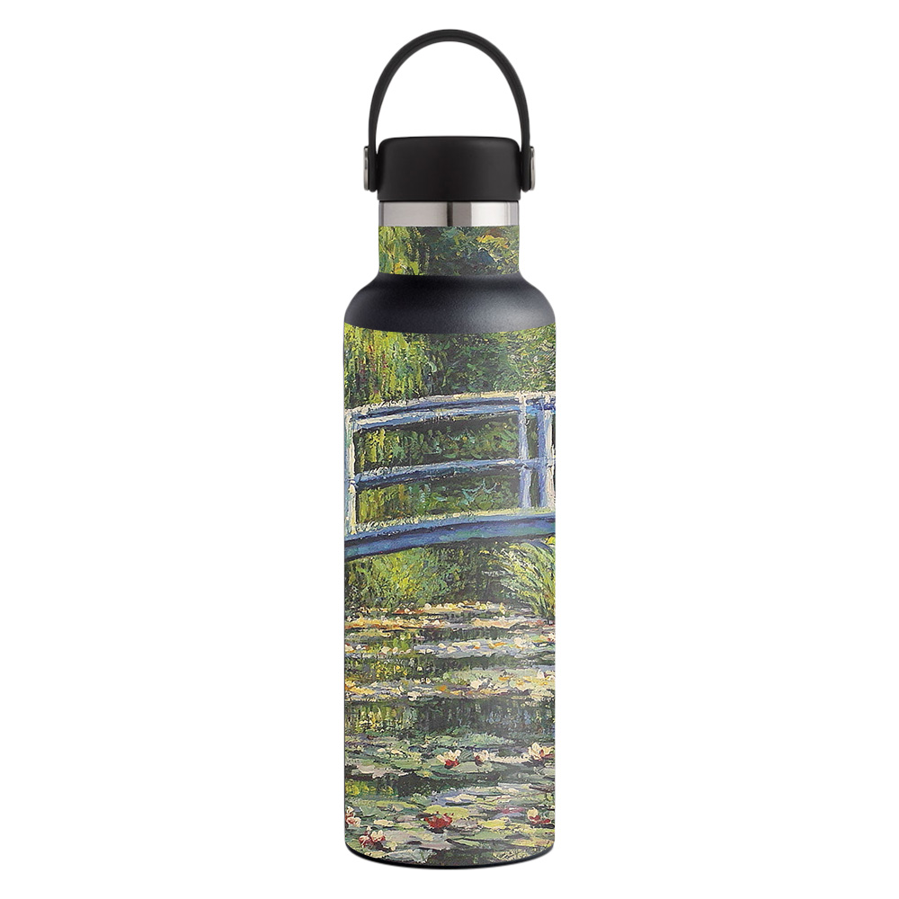 Picture of MightySkins HFST21-White Water Lilies Skin for Hydro Flask 21 oz Standard Mouth - White Water Lilies