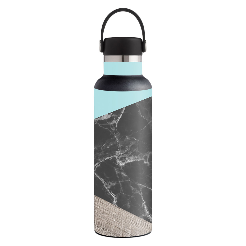 Picture of MightySkins HFST21-Wood And Marble Skin for Hydro Flask 21 oz Standard Mouth - Wood & Marble