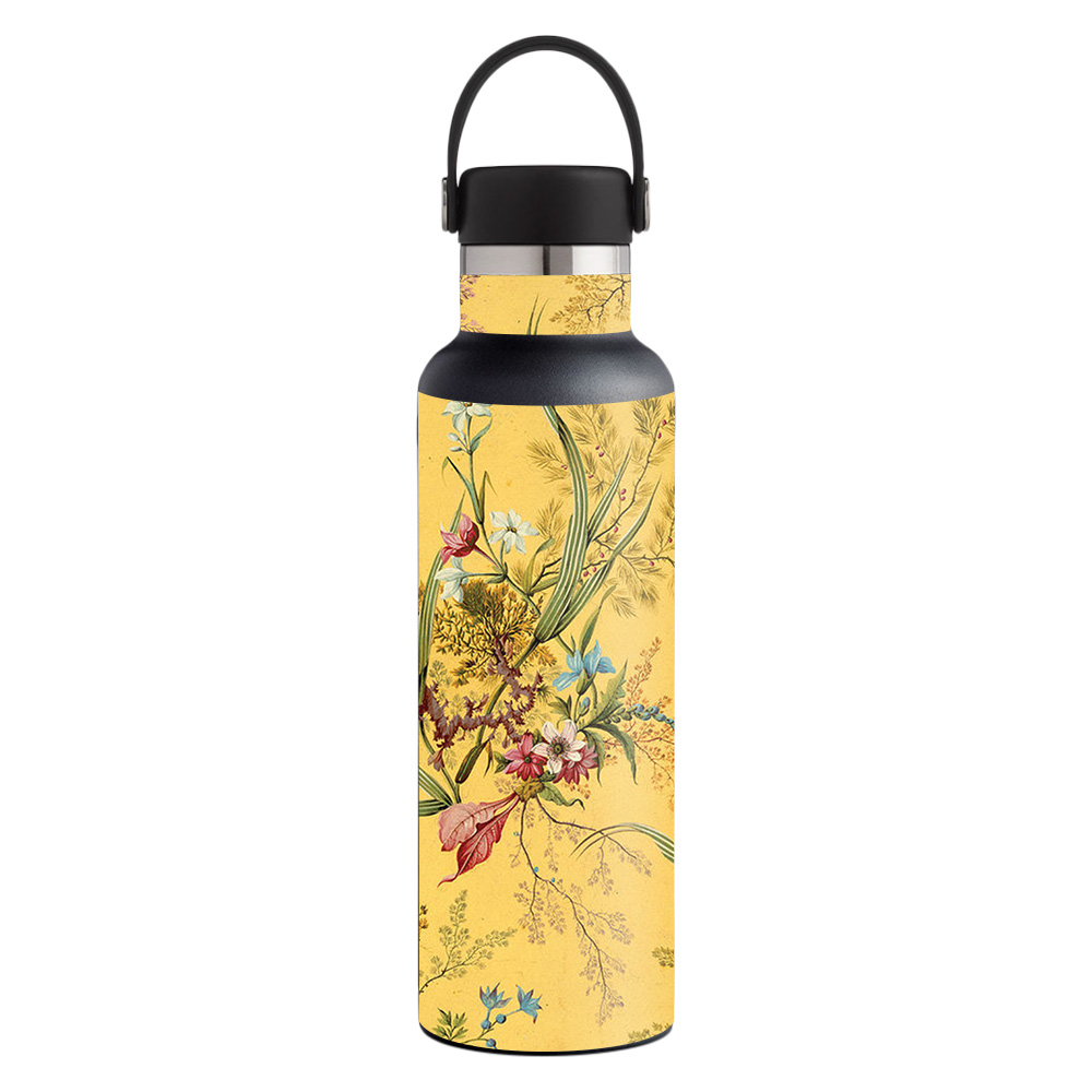 Picture of MightySkins HFST21-Yellow Marble End Skin for Hydro Flask 21 oz Standard Mouth - Yellow Marble End