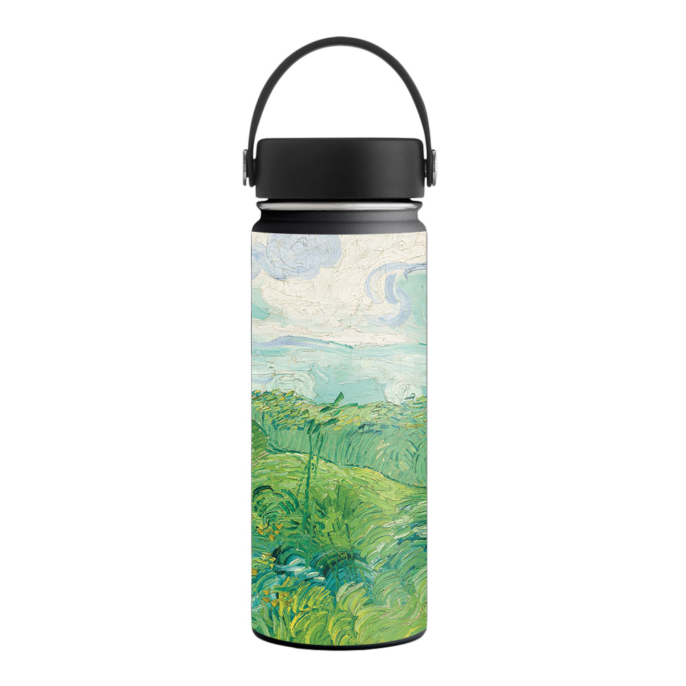 Picture of MightySkins HFWI18-Green Wheat Fields Skin for Hydro Flask 18 oz Wide Mouth - Green Wheat Fields