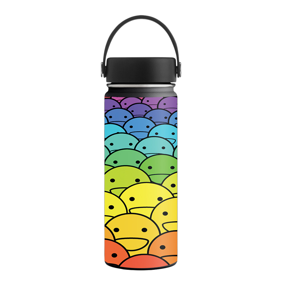 Picture of MightySkins HFWI18-Happy Faces Skin for Hydro Flask 18 oz Wide Mouth - Happy Faces