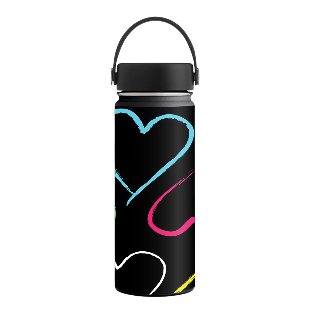 Picture of MightySkins HFWI18-Hearts Skin for Hydro Flask 18 oz Wide Mouth - Hearts