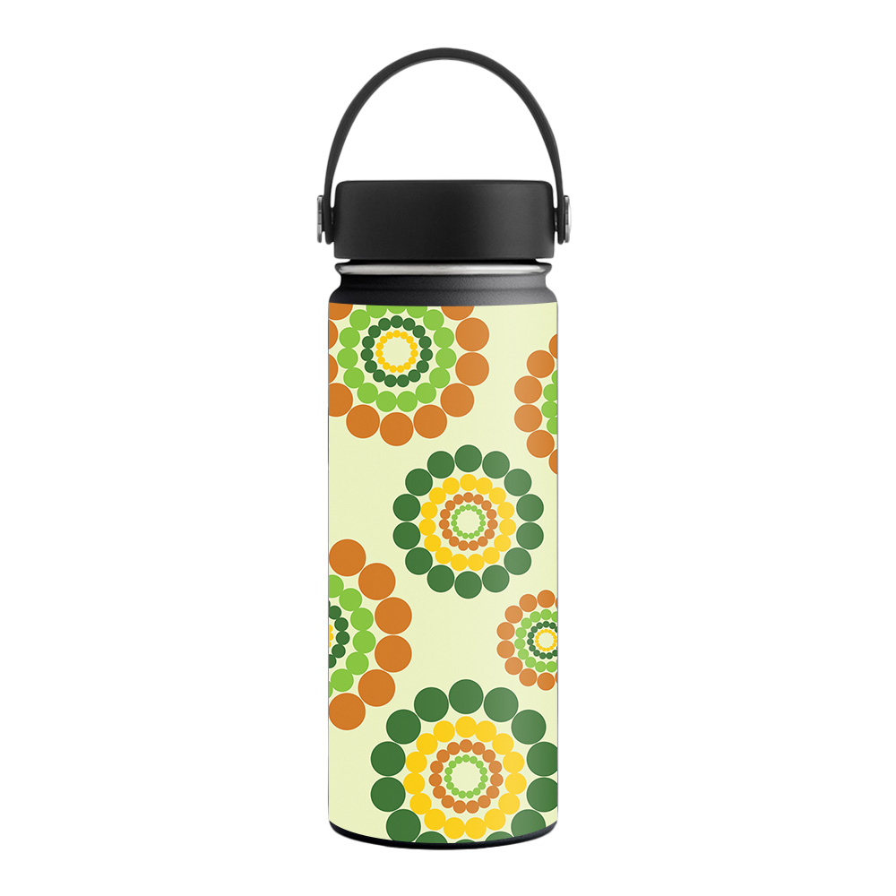 Picture of MightySkins HFWI18-Hippie Flowers Skin for Hydro Flask 18 oz Wide Mouth - Hippie Flowers