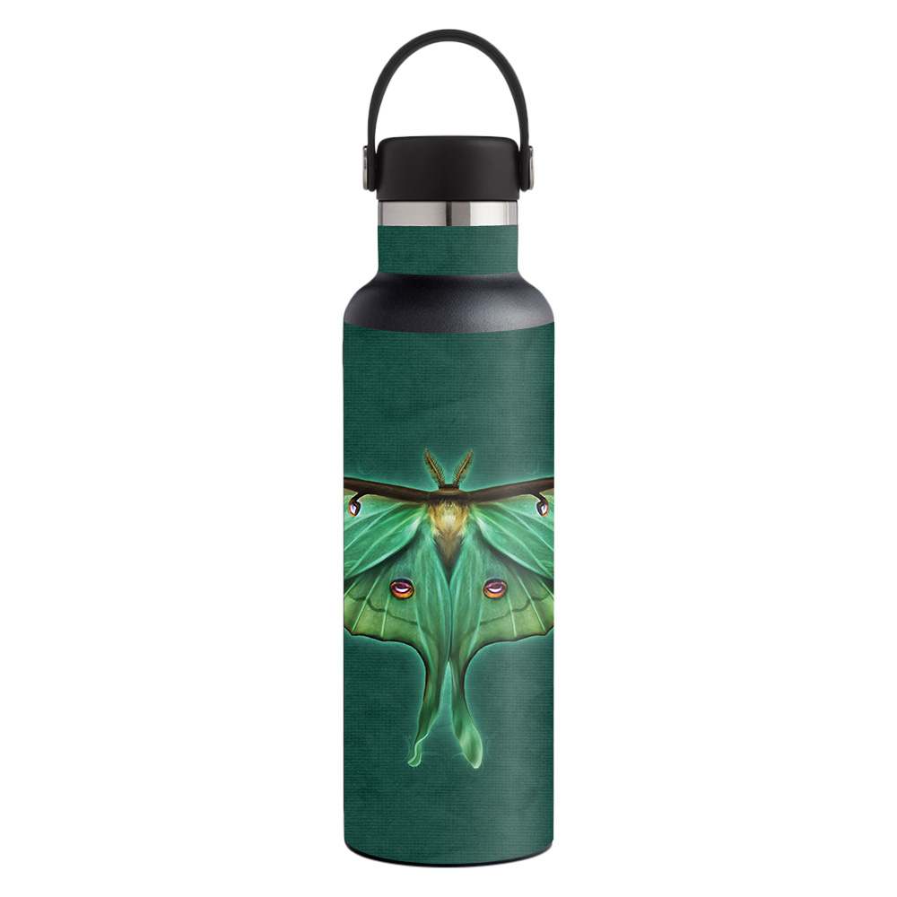 Picture of MightySkins HFST21-Luna Moth Skin for Hydro Flask 21 oz Standard Mouth - Luna Moth