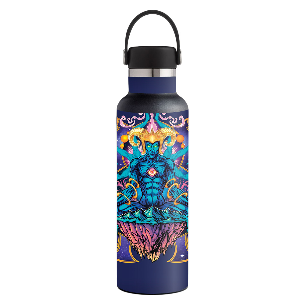 Picture of MightySkins HFST21-Meditating God Skin for Hydro Flask 21 oz Standard Mouth - Meditating God