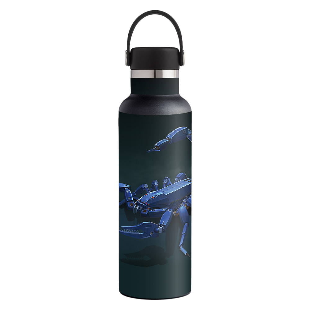 Picture of MightySkins HFST21-Metal Scorpion Skin for Hydro Flask 21 oz Standard Mouth - Metal Scorpion