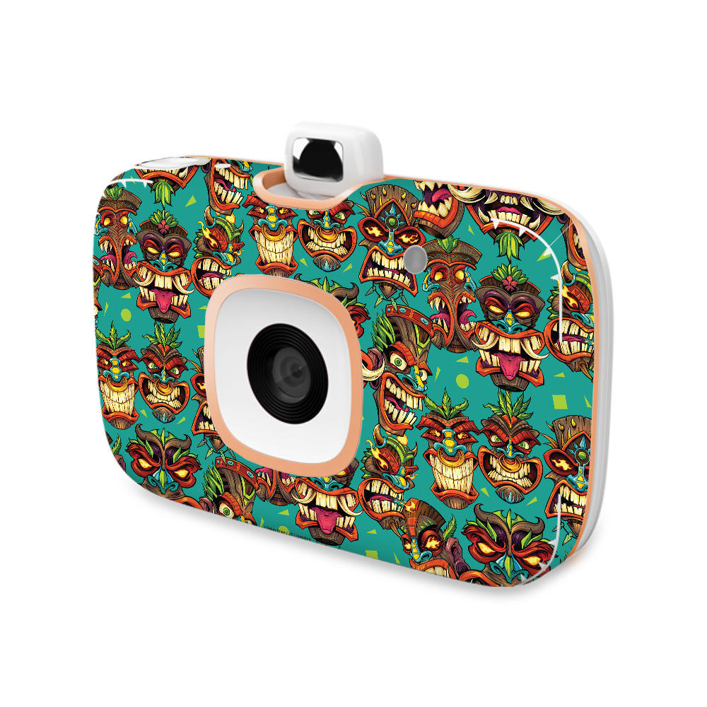 Picture of MightySkins HPSPR2I1-Crazy Tikis Skin for HP Sprocket 2-in-1 Photo Printer - Crazy Tikis