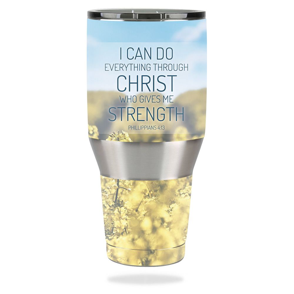 Picture of MightySkins OZTUM40-Through Christ Skin for Ozark Trail 40 oz Tumbler - Through Christ