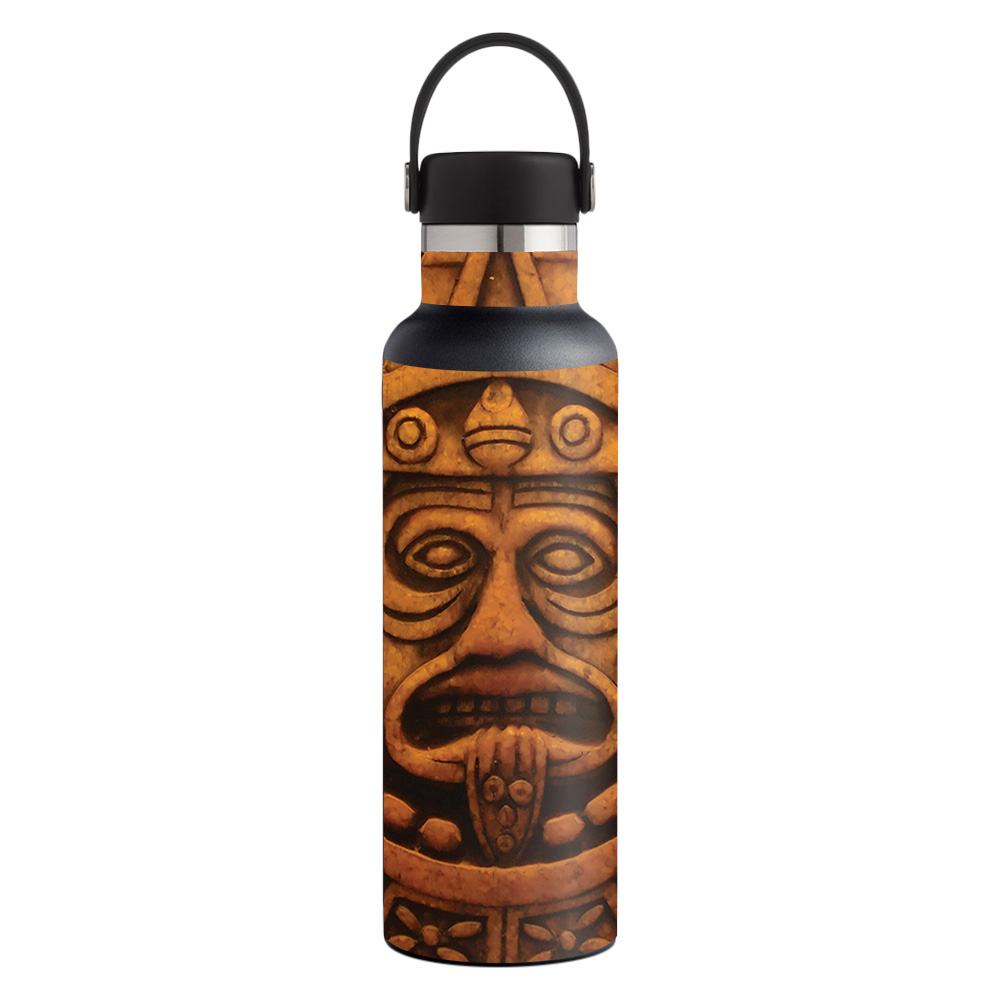 Picture of MightySkins HFST21-Carved Aztec Skin for Hydro Flask 21 oz Standard Mouth - Carved Aztec