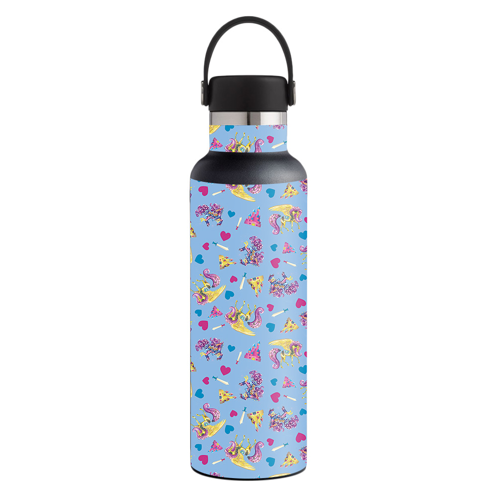 Picture of MightySkins HFST21-Castle Unicorns Skin for Hydro Flask 21 oz Standard Mouth - Castle Unicorns