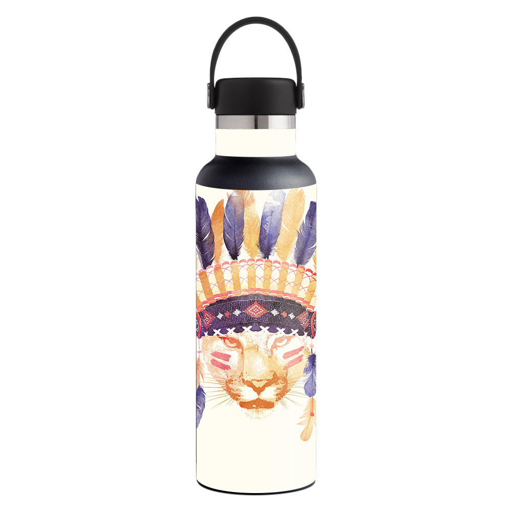 Picture of MightySkins HFST21-Cat Chief Skin for Hydro Flask 21 oz Standard Mouth - Cat Chief