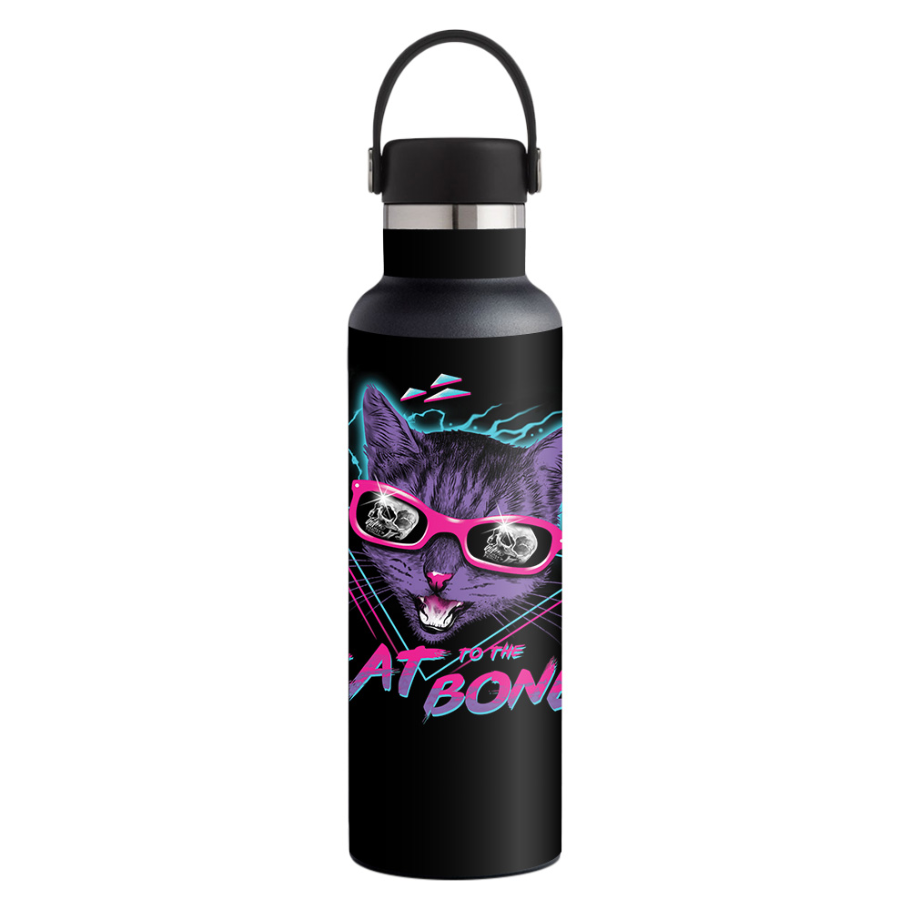 Picture of MightySkins HFST21-Cat To The Bone Skin for Hydro Flask 21 oz Standard Mouth - Cat to the Bone