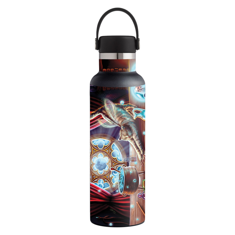 Picture of MightySkins HFST21-Cauldron Cat Skin for Hydro Flask 21 oz Standard Mouth - Cauldron Cat