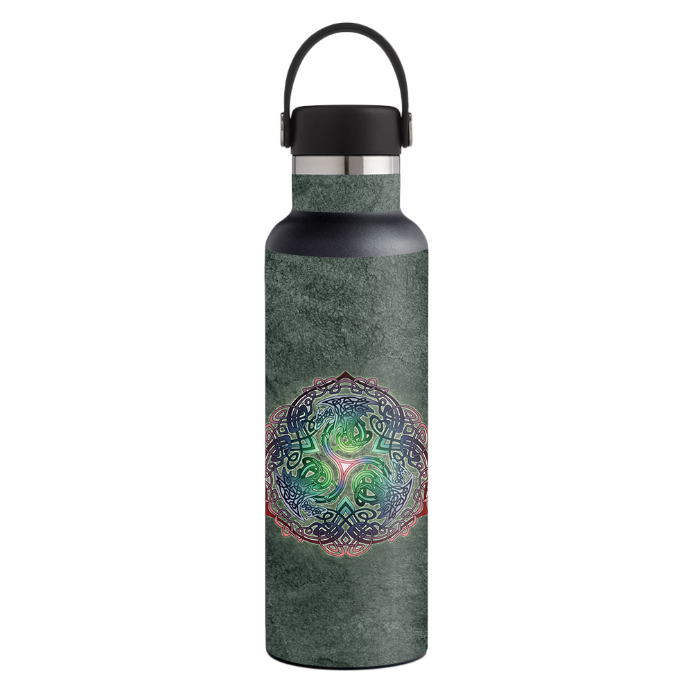 Picture of MightySkins HFST21-Celtic Dragon Skin for Hydro Flask 21 oz Standard Mouth - Celtic Dragon