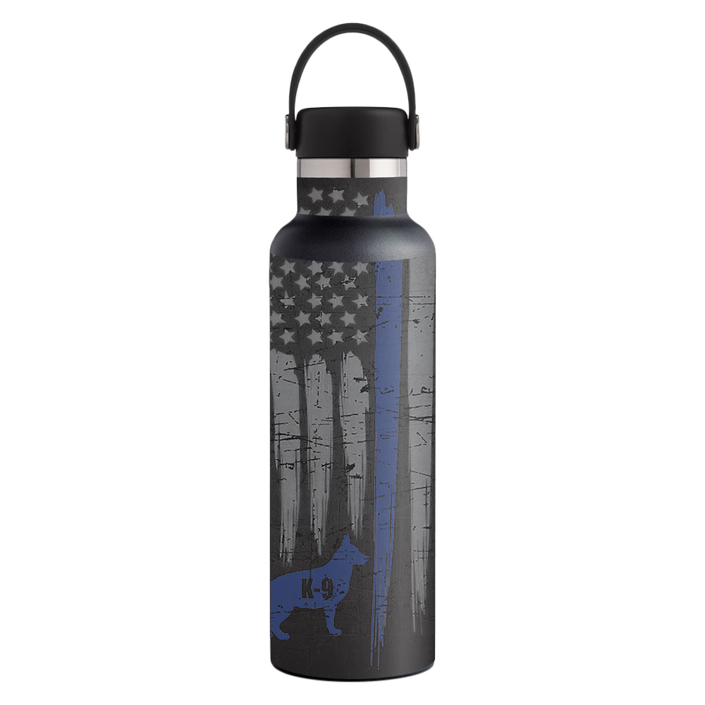 Picture of MightySkins HFST21-Thin Blue Line K9 Skin for Hydro Flask 21 oz Standard Mouth - Thin Blue Line K9