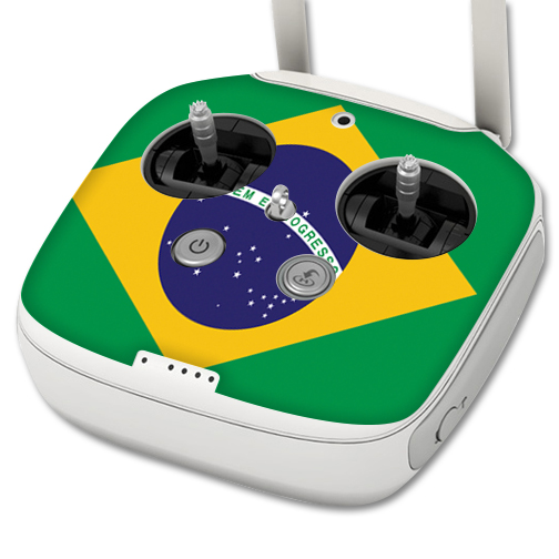 DJPH3PROCO-Brazilian Flag Skin for Dji Phantom 3 Professional Quadcopter Drone Controller Wrap Cover Sticker - Brazilian Flag -  MightySkins