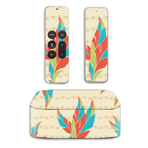 Picture of MightySkins APTV4-Tribal Feather Skin for Apple TV 4th Gen 2015 Wrap Cover Sticker - Tribal Feather