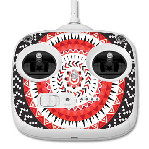DJPH3STACO-Red Aztec Skin for Dji Phantom 3 Standard Quadcopter Drone Controller Wrap Cover Sticker - Red Aztec -  MightySkins