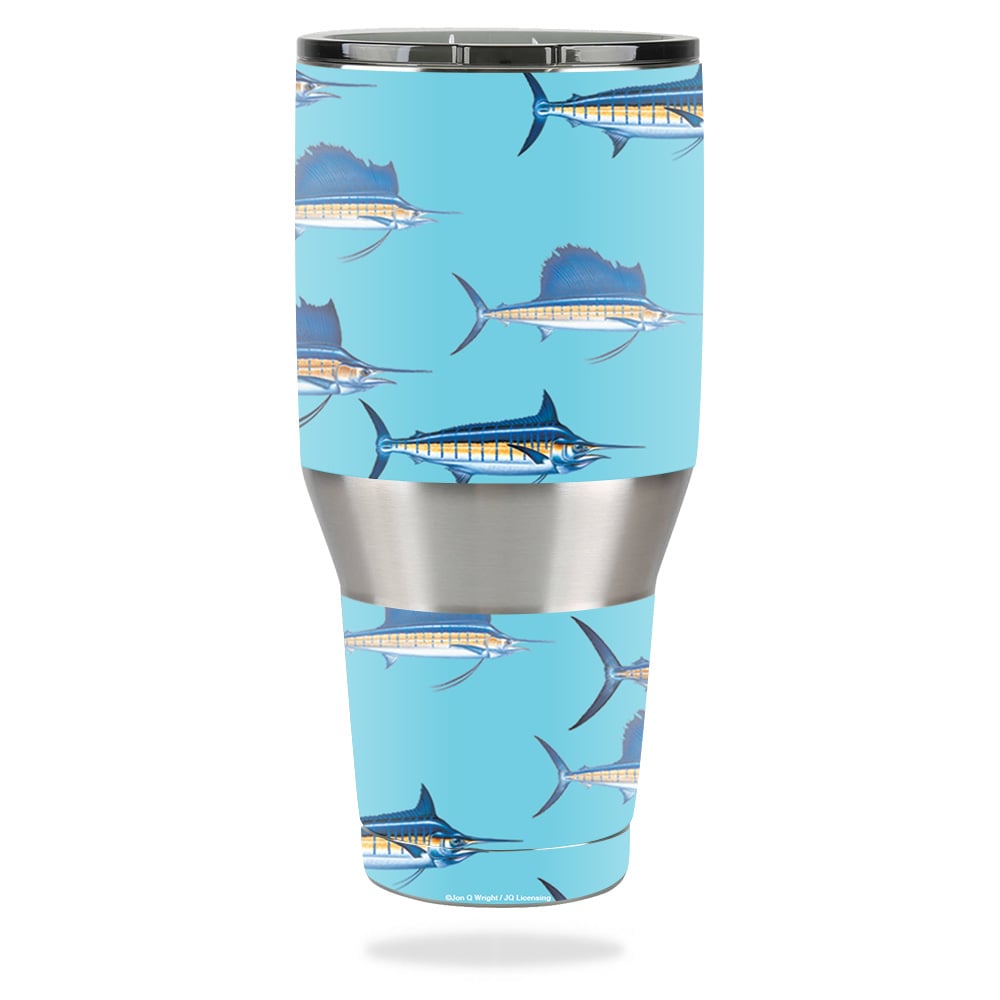 Picture of MightySkins OZTUM40-Billfish Stripes Skin for Ozark Trail 40 oz Tumbler - Billfish Stripes