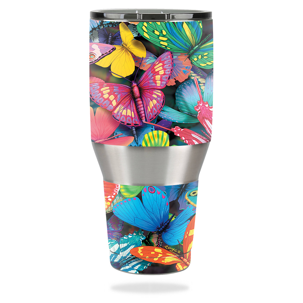 Picture of MightySkins OZTUM40-Butterfly Party Skin for Ozark Trail 40 oz Tumbler - Butterfly Party