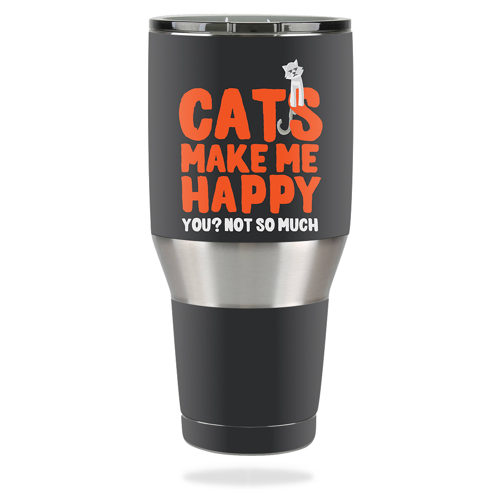 Picture of MightySkins OZTUM40-Cats Make Me Happy Skin for Ozark Trail 40 oz Tumbler - Cats Make Me Happy