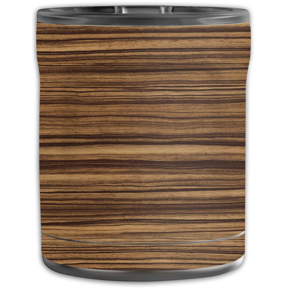 Picture of MightySkins OTEL10-Dark Zebra Wood Skin for Otterbox Elevation Tumbler 10 oz - Dark Zebra Wood