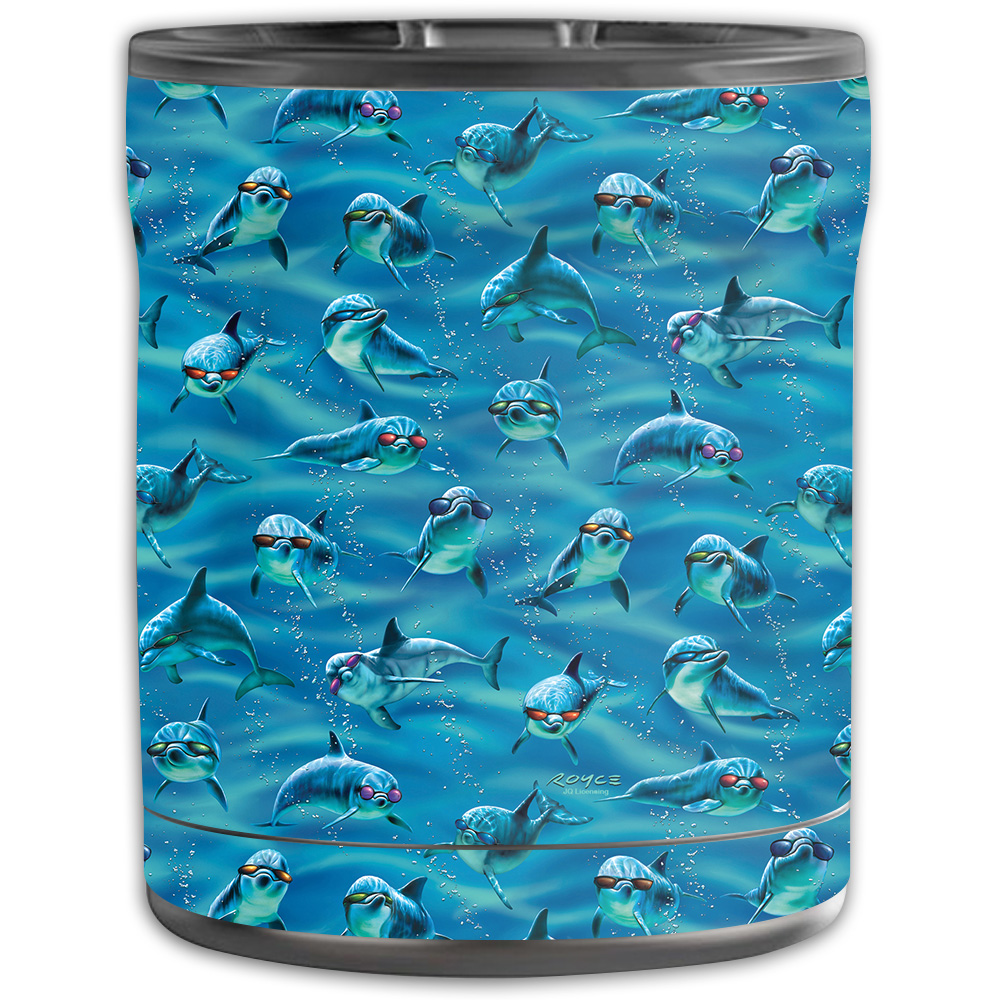 Picture of MightySkins OTEL10-Dolphin Gang Skin for Otterbox Elevation Tumbler 10 oz - Dolphin Gang