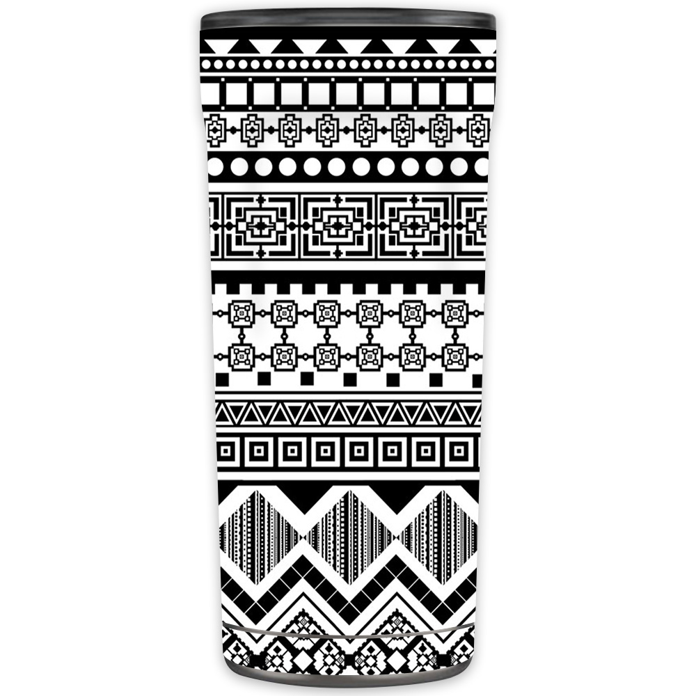 Picture of MightySkins OTEL20-Black Aztec Skin for Otterbox Elevation Tumbler 20 oz - Black Aztec