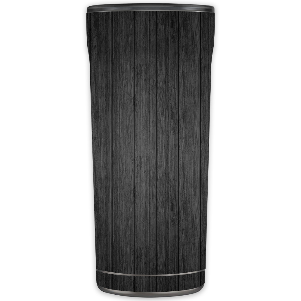 Picture of MightySkins OTEL20-Black Wood Skin for Otterbox Elevation Tumbler 20 oz - Black Wood