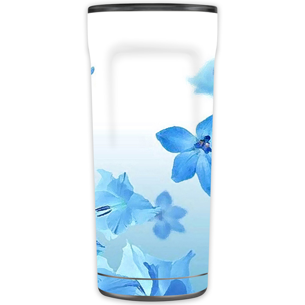 Picture of MightySkins OTEL20-Blue Flowers Skin for Otterbox Elevation Tumbler 20 oz - Blue Flowers