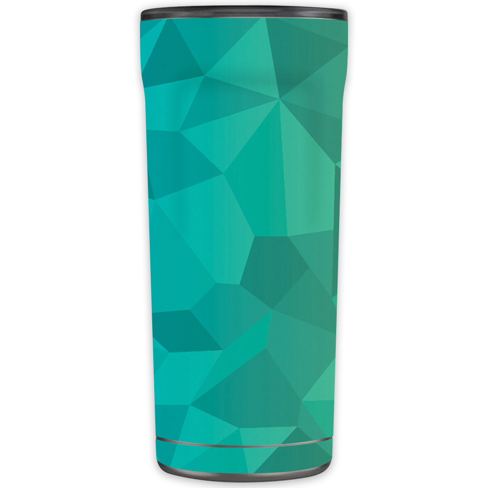 Picture of MightySkins OTEL20-Blue Green Polygon Skin for Otterbox Elevation Tumbler 20 oz - Blue Green Polygon