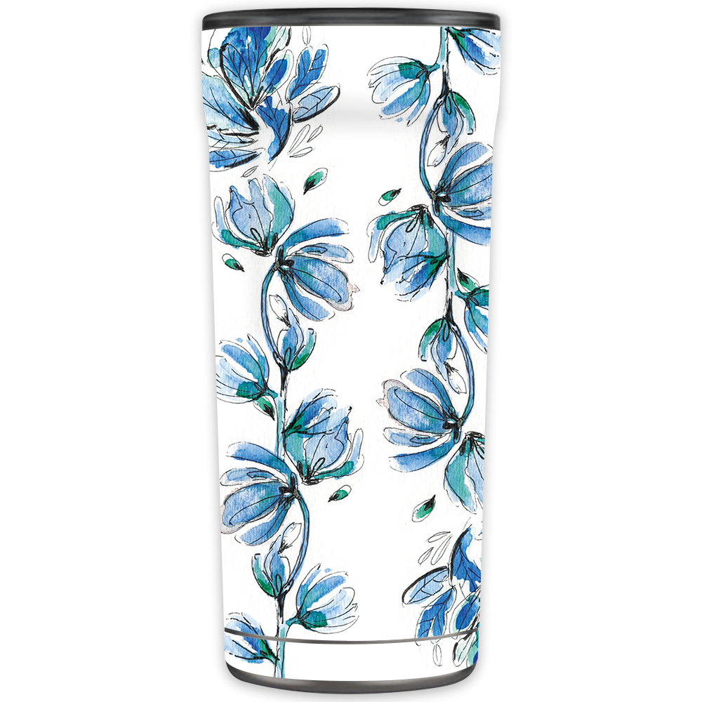 Picture of MightySkins OTEL20-Blue Vines Skin for Otterbox Elevation Tumbler 20 oz - Blue Vines