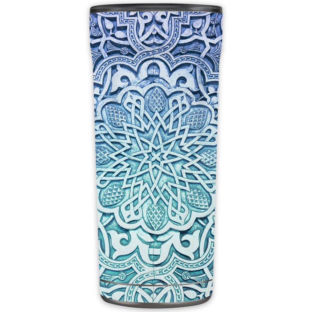 Picture of MightySkins OTEL20-Carved Blue Skin for Otterbox Elevation Tumbler 20 oz - Carved Blue