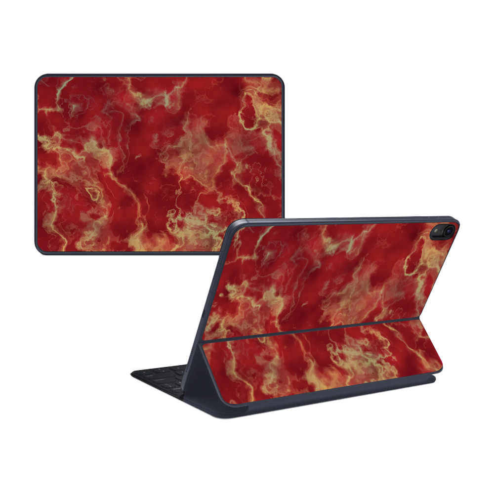 APIPSK1118-Crimson Marble Skin for Apple iPad Pro Smart Keyboard 11 in. 2018 - Crimson Marble -  MightySkins