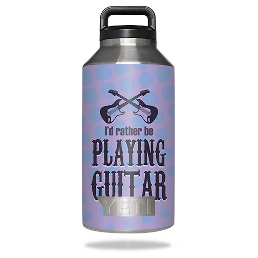 Picture of MightySkins YERABOT64-Playing Guitar Skin for Yeti Rambler Bottle 64 oz - Playing Guitar