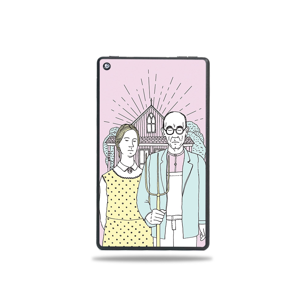 Picture of MightySkins AMFI719-American Gothic Pop Skin for Amazon Fire 7 Tablet 2019 - American Gothic Pop
