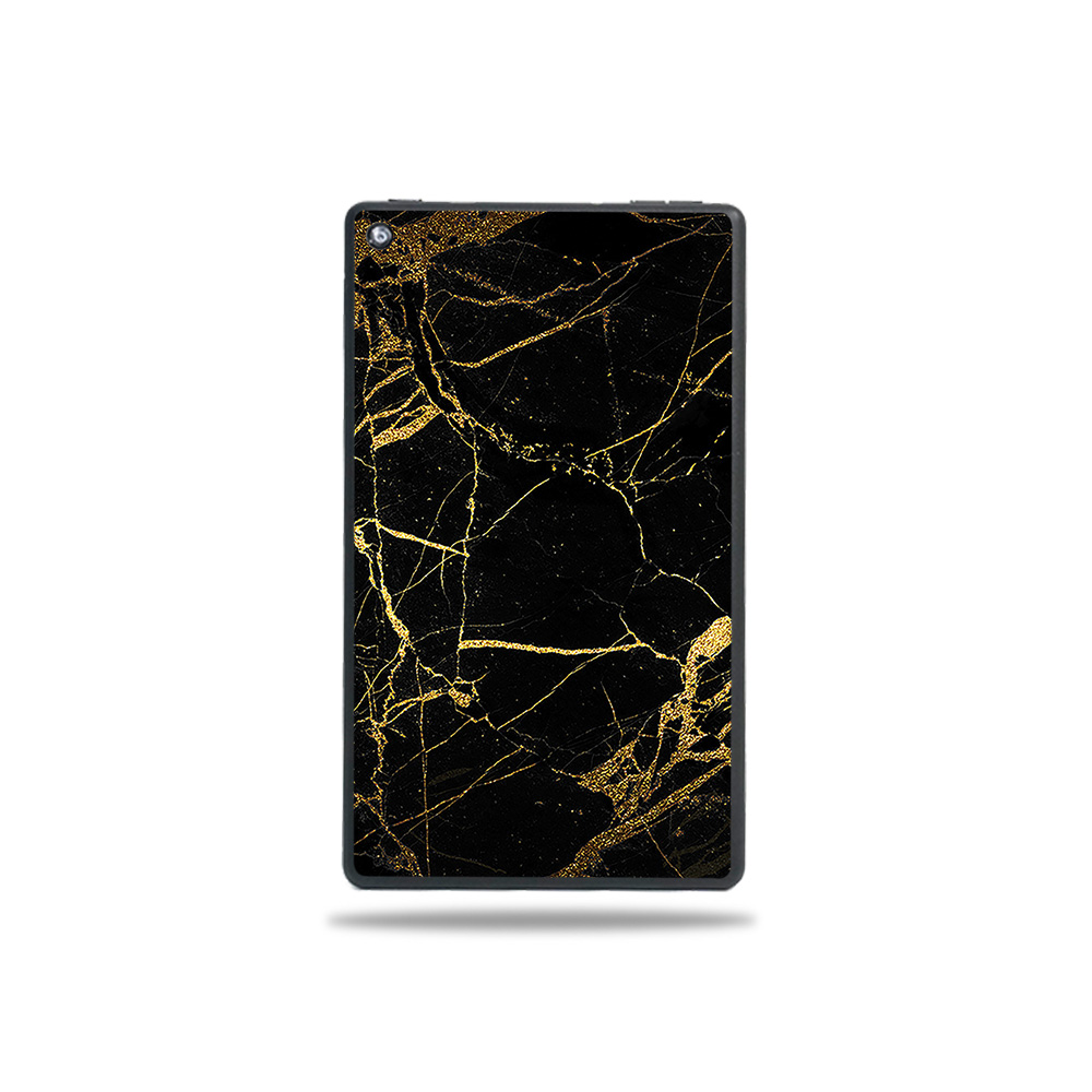 Picture of MightySkins AMFI719-Black Gold Marble Skin for Amazon Fire 7 Tablet 2019 - Black Gold Marble