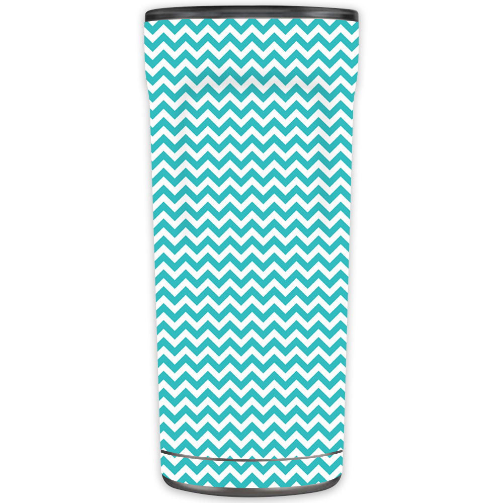 Picture of MightySkins OTEL20-Turquoise Chevron Skin for Otterbox Elevation Tumbler 20 oz - Turquoise Chevron