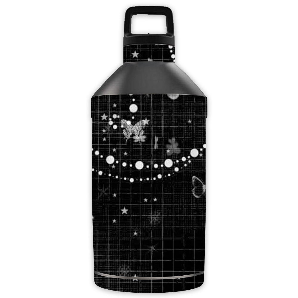 Picture of MightySkins OTEL64-Black Butterfly Skin for Otterbox Elevation Tumbler 64 oz - Black Butterfly