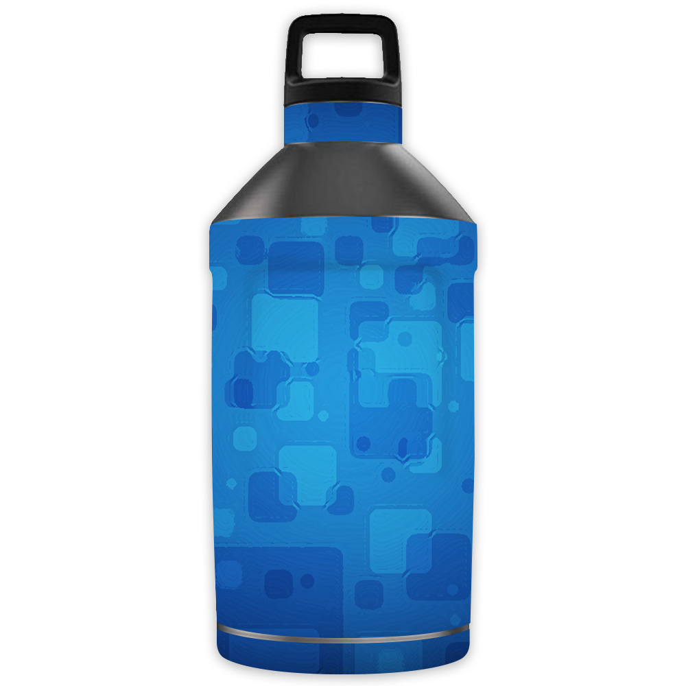 Picture of MightySkins OTEL64-Blue Retro Skin for Otterbox Elevation Tumbler 64 oz - Blue Retro