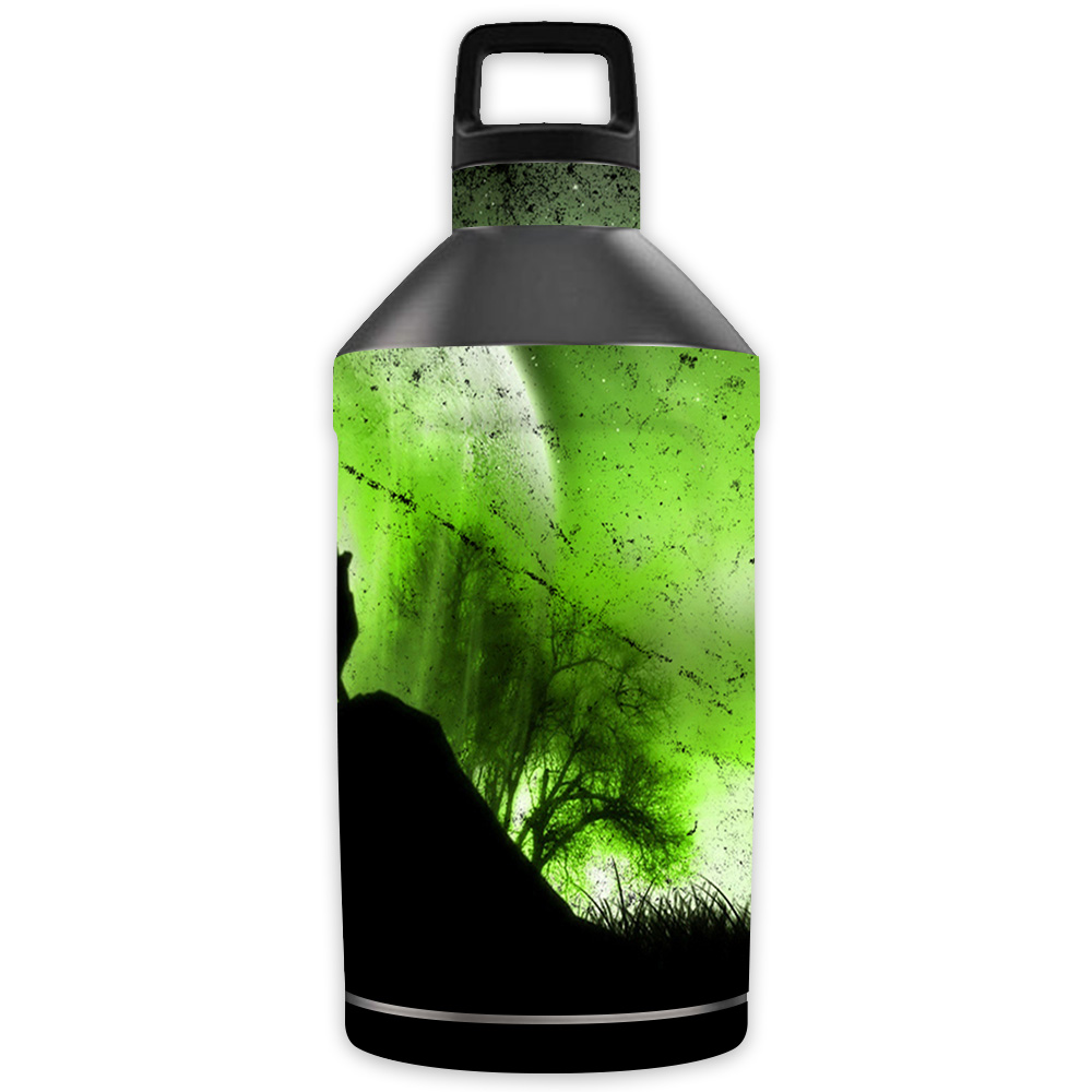 Picture of MightySkins OTEL64-Howling Wolf Skin for Otterbox Elevation Tumbler 64 oz - Howling Wolf