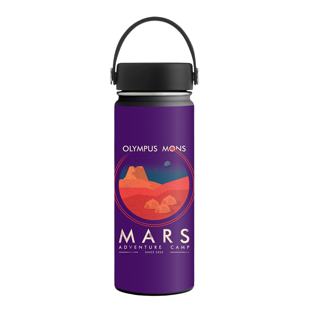 Picture of MightySkins HFWI18-Mars Adventure Camp Skin for Hydro Flask 18 oz Wide Mouth - Mars Adventure Camp