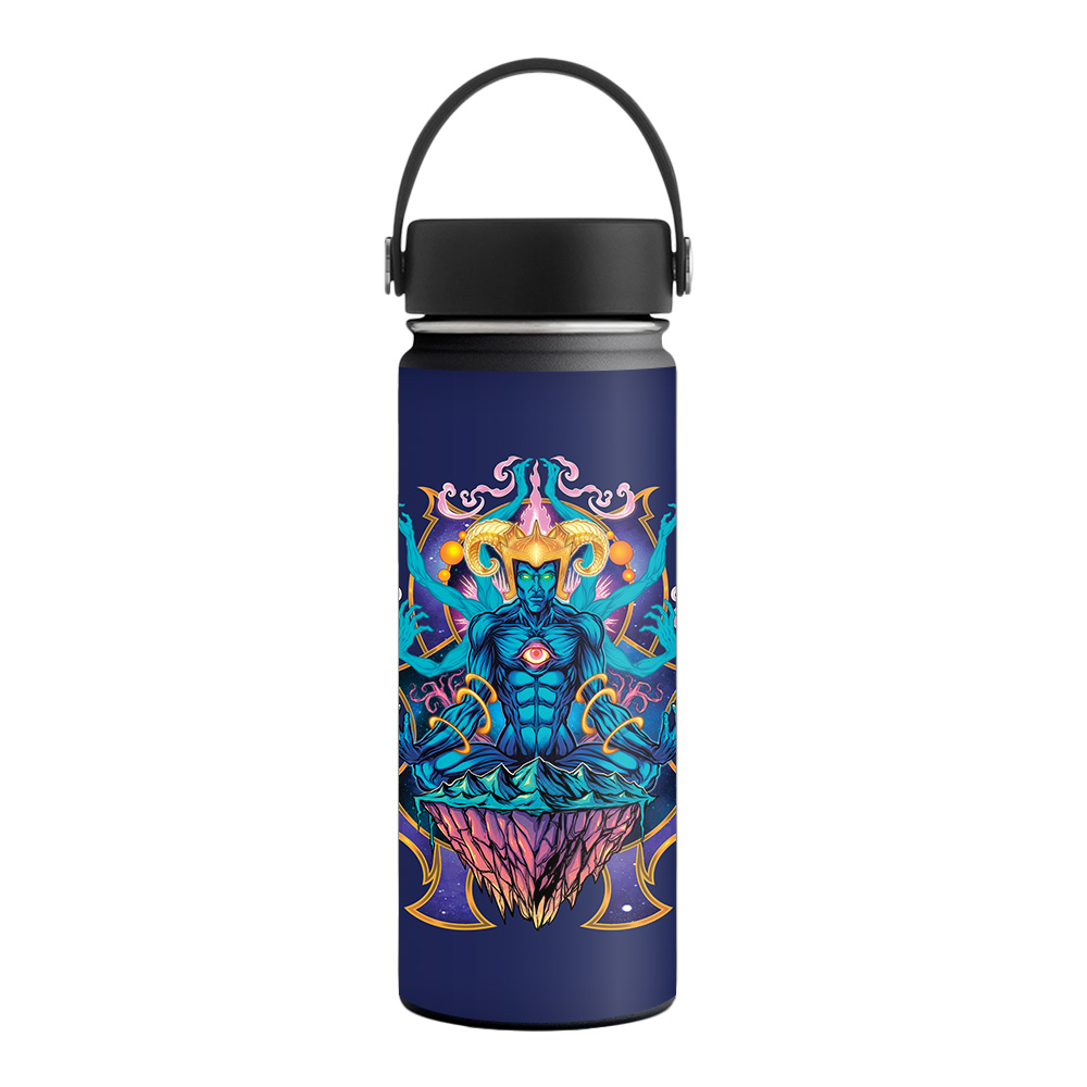 Picture of MightySkins HFWI18-Meditating God Skin for Hydro Flask 18 oz Wide Mouth - Meditating God
