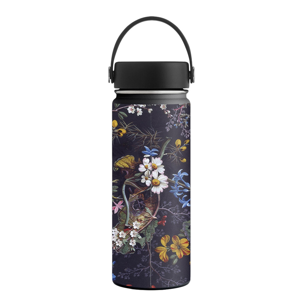 Picture of MightySkins HFWI18-Midnight Blossom Skin for Hydro Flask 18 oz Wide Mouth - Midnight Blossom